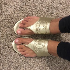 Chanel kitten heel sandals